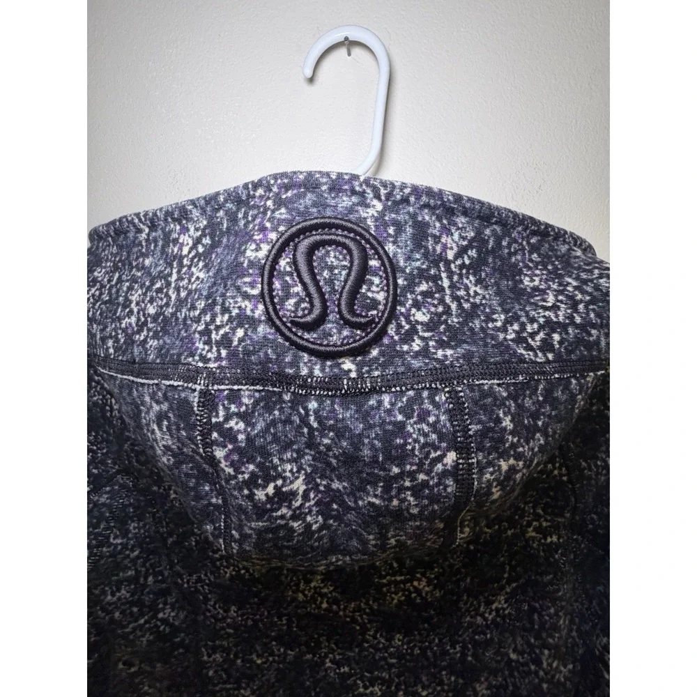 Lululemon Scuba Hoodie Womens Size 4 Blue Speckled Full‎ Zip Sweatshirt Jacket
